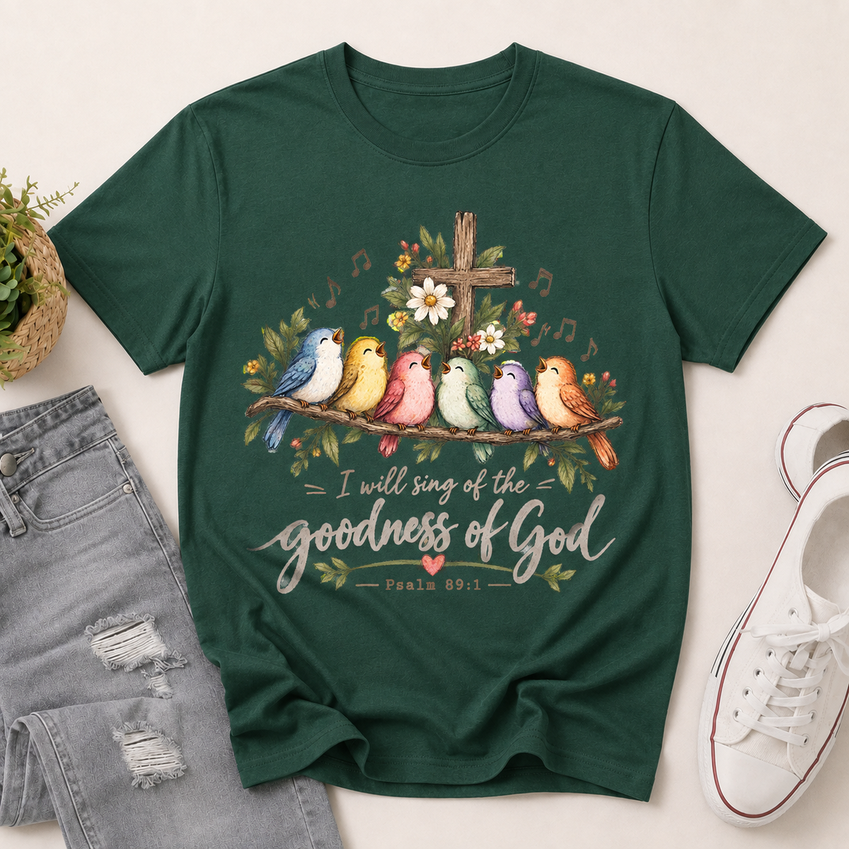 I Will Sing Of The Goodness Of God Psalm 89:1 | 2D Unisex T-shirt