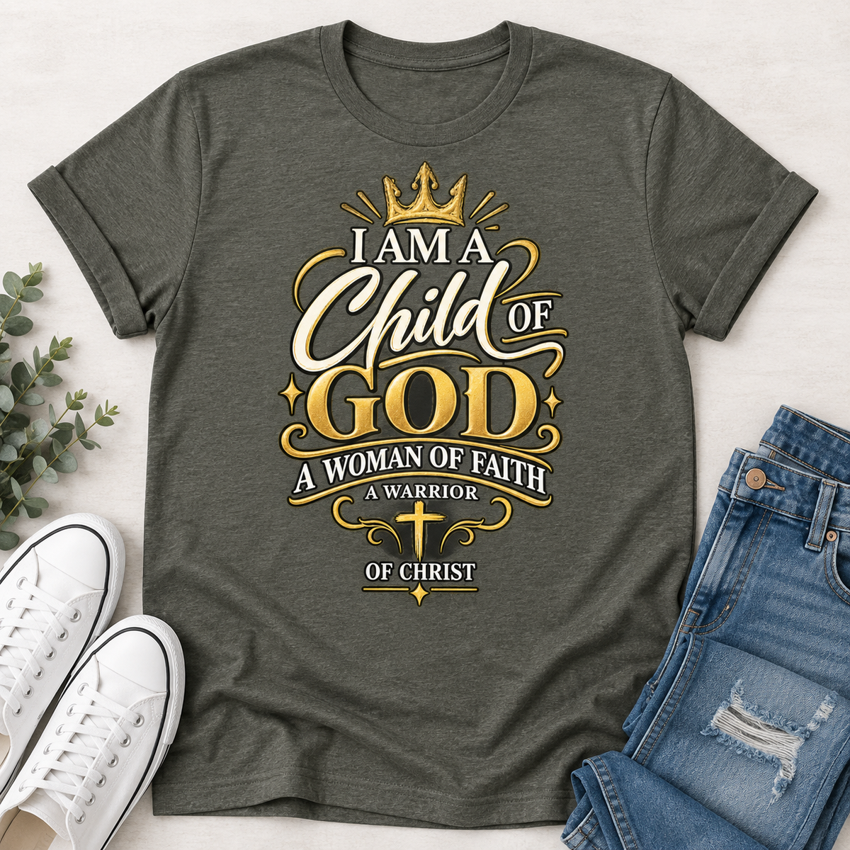 I'm A Child Of God A Woman Of Faith A Warrior Of Christ , Gift For Christian | 2D Unisex T-shirt