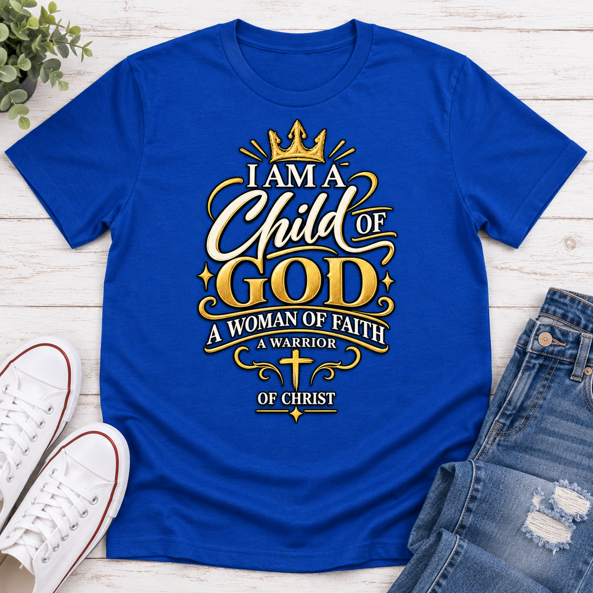 I'm A Child Of God A Woman Of Faith A Warrior Of Christ , Gift For Christian | 2D Unisex T-shirt