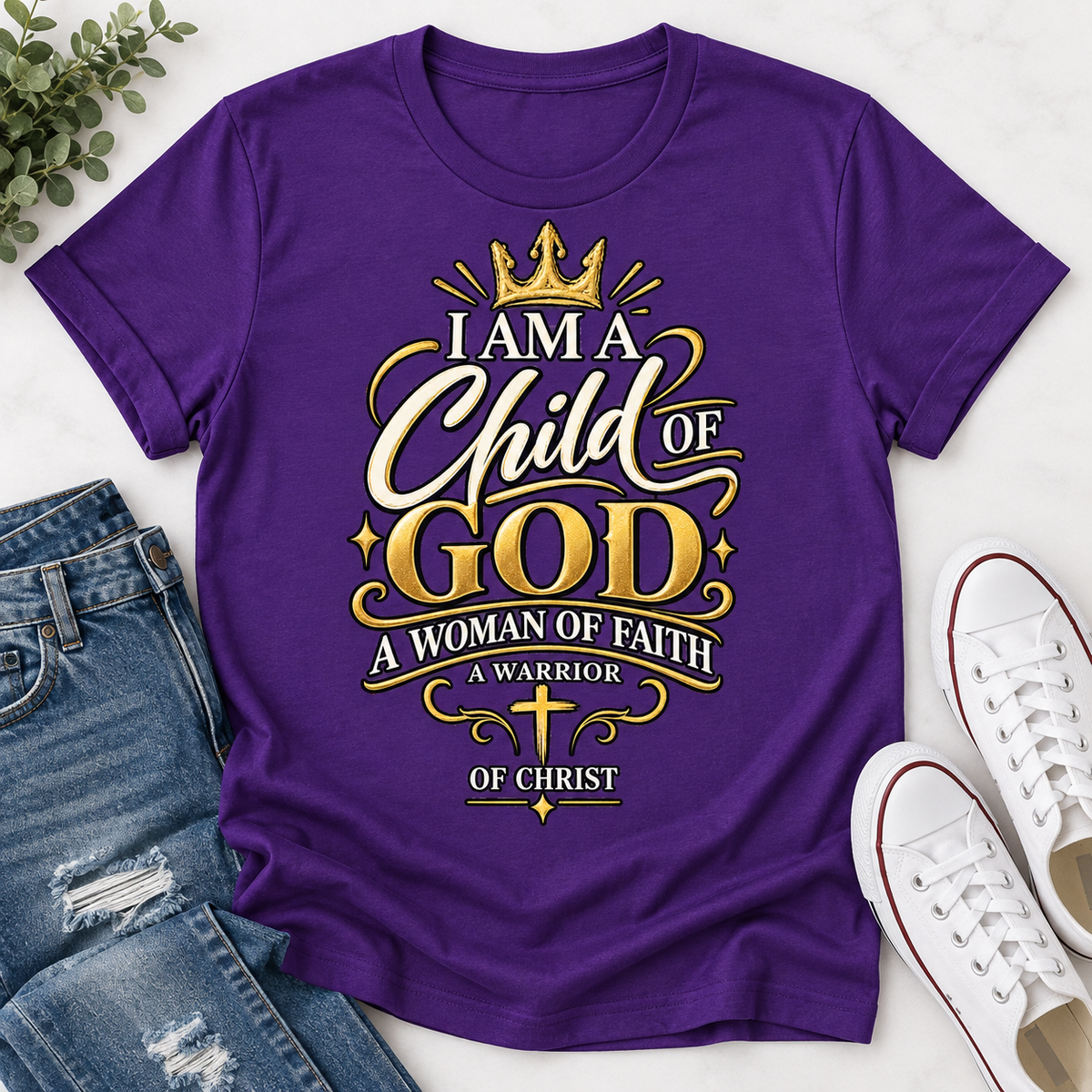 I'm A Child Of God A Woman Of Faith A Warrior Of Christ , Gift For Christian | 2D Unisex T-shirt