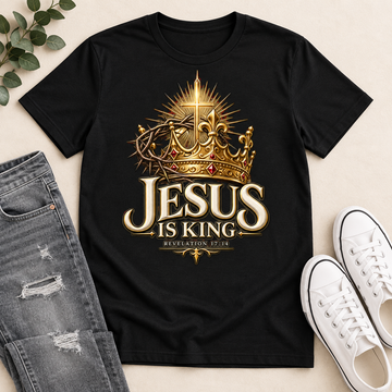 Jesus Is King Revelation 17:14, Gift For Christian  | 2D Unisex T-shirt