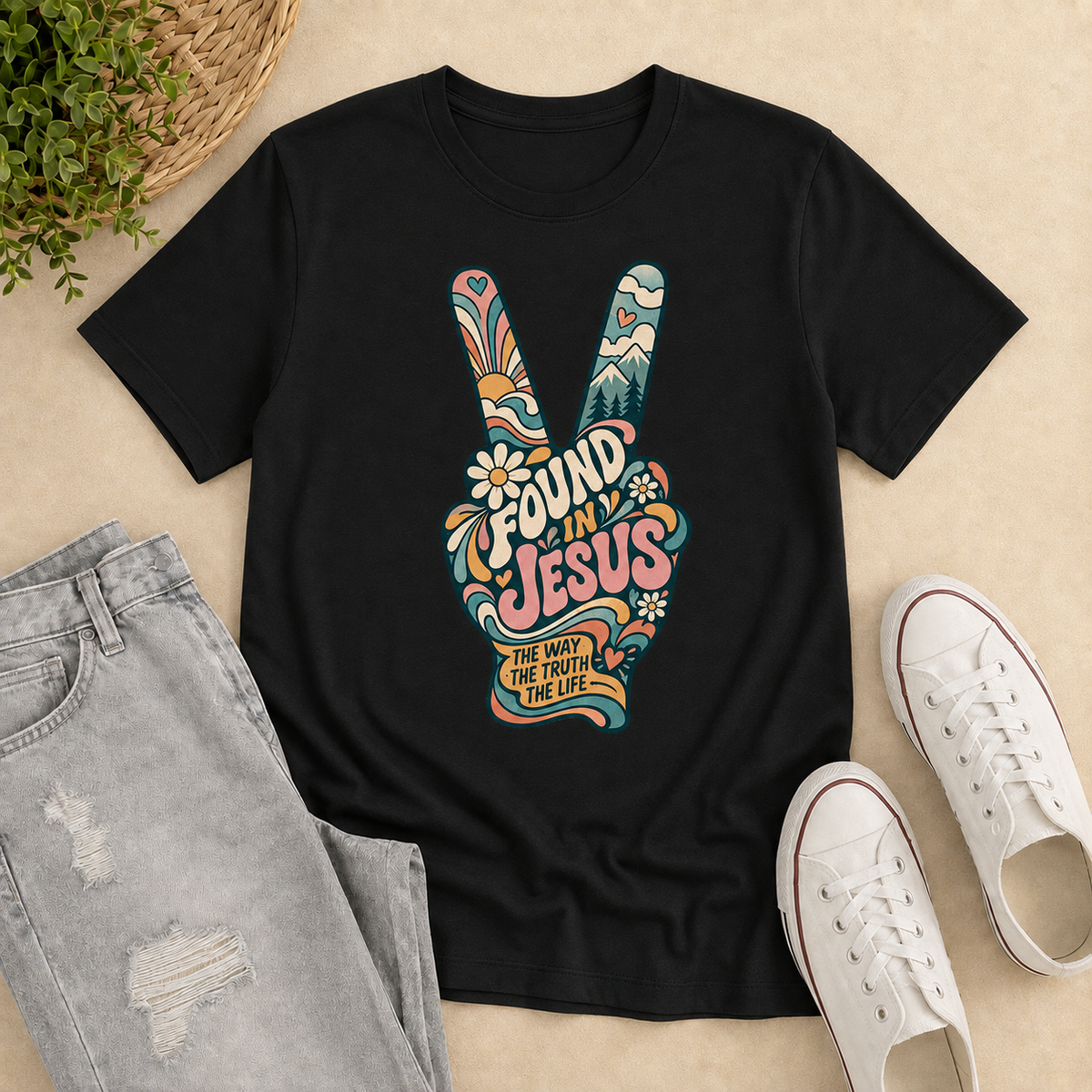 Found In Jesus, Gift For Christian | 2D Unisex T-shirt