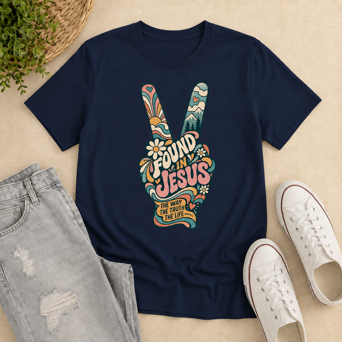 Found In Jesus, Gift For Christian | 2D Unisex T-shirt