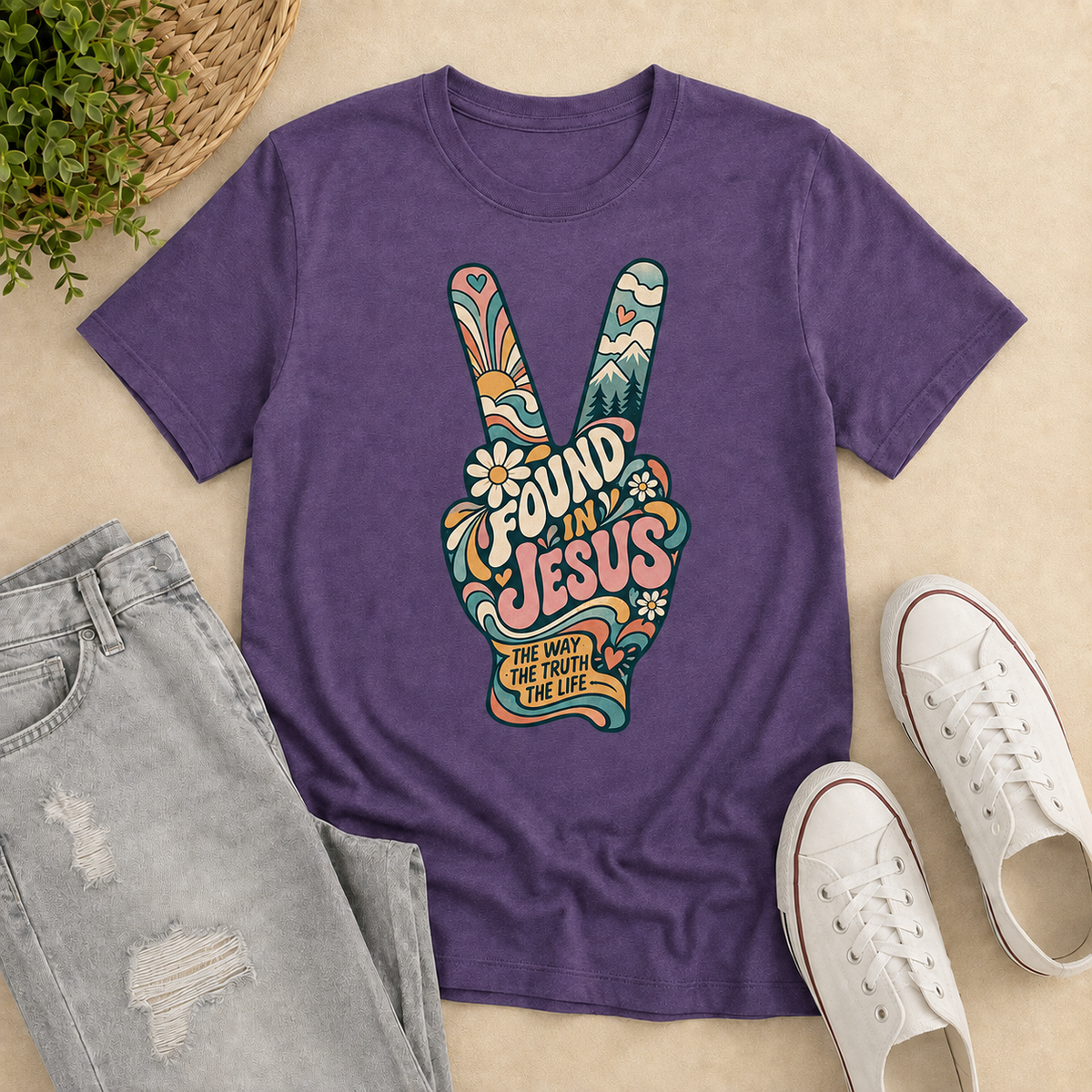 Found In Jesus, Gift For Christian | 2D Unisex T-shirt