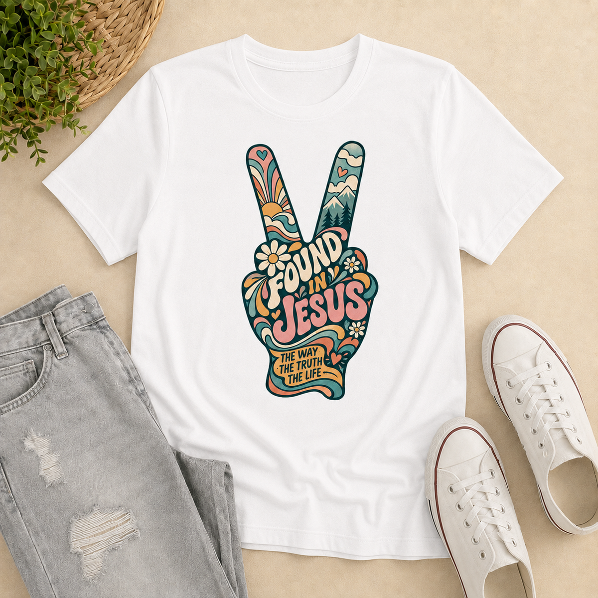 Found In Jesus, Gift For Christian | 2D Unisex T-shirt