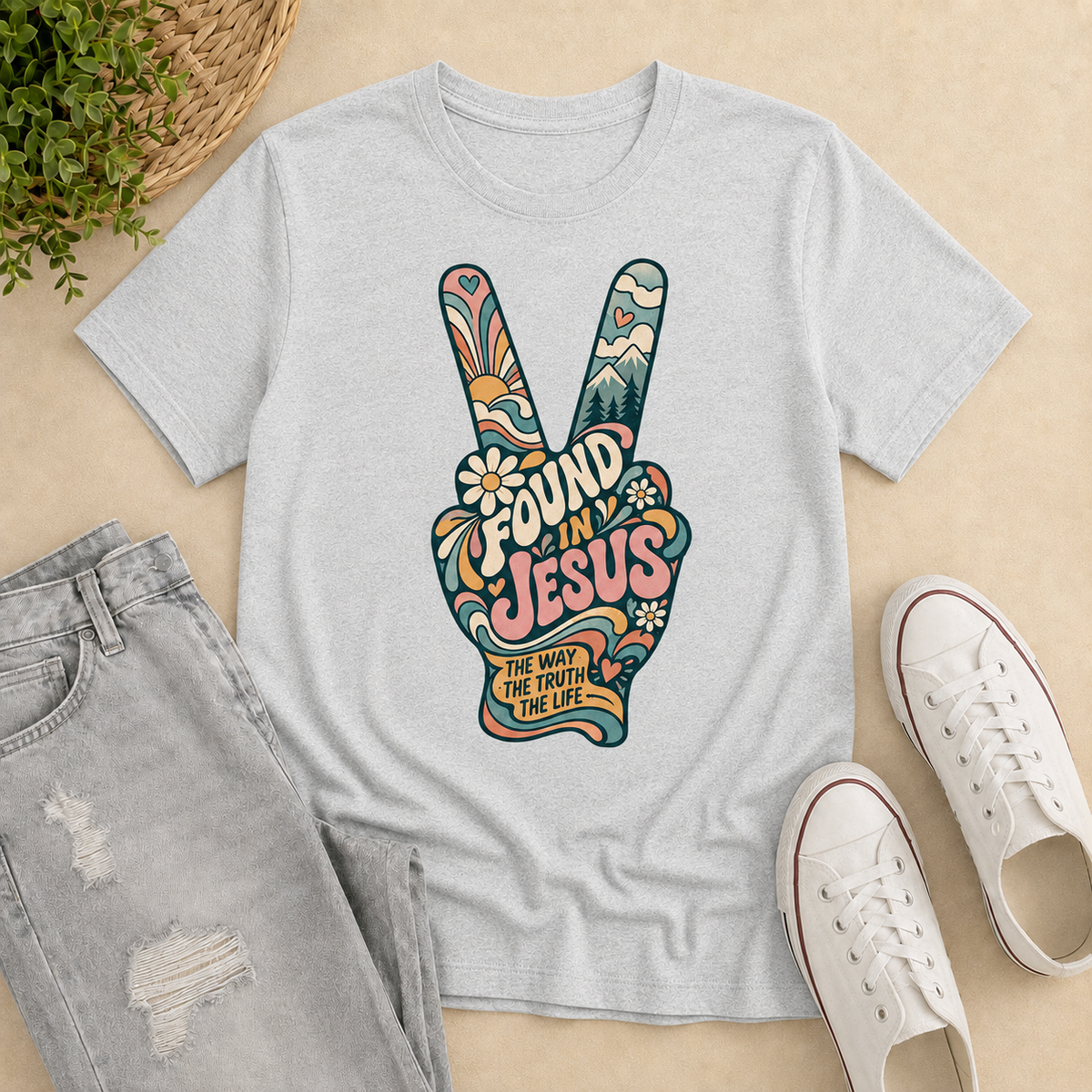 Found In Jesus, Gift For Christian | 2D Unisex T-shirt