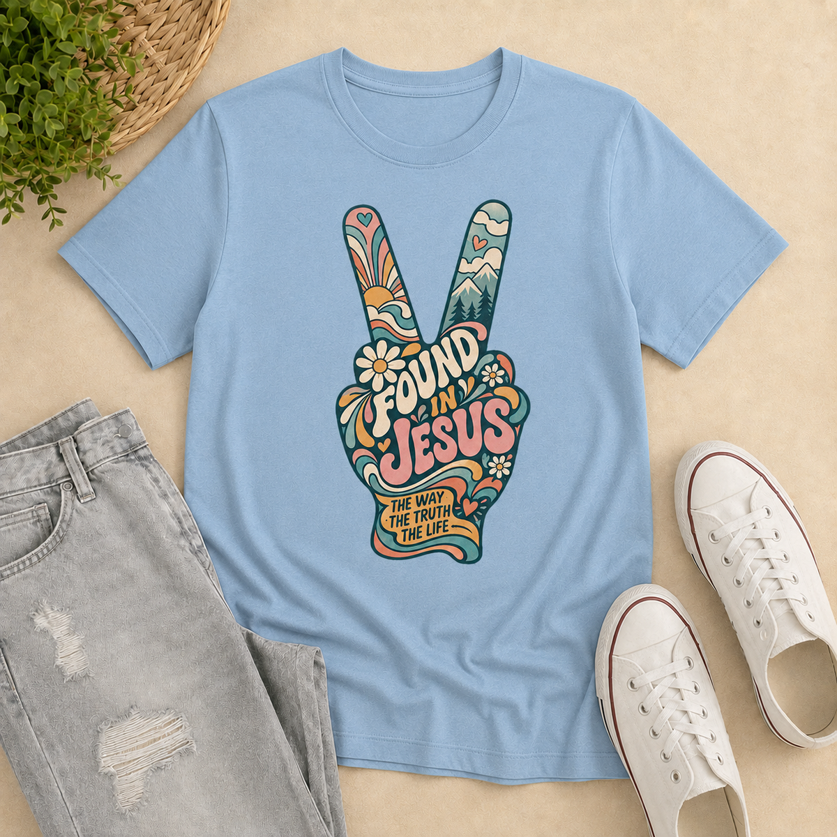 Found In Jesus, Gift For Christian | 2D Unisex T-shirt