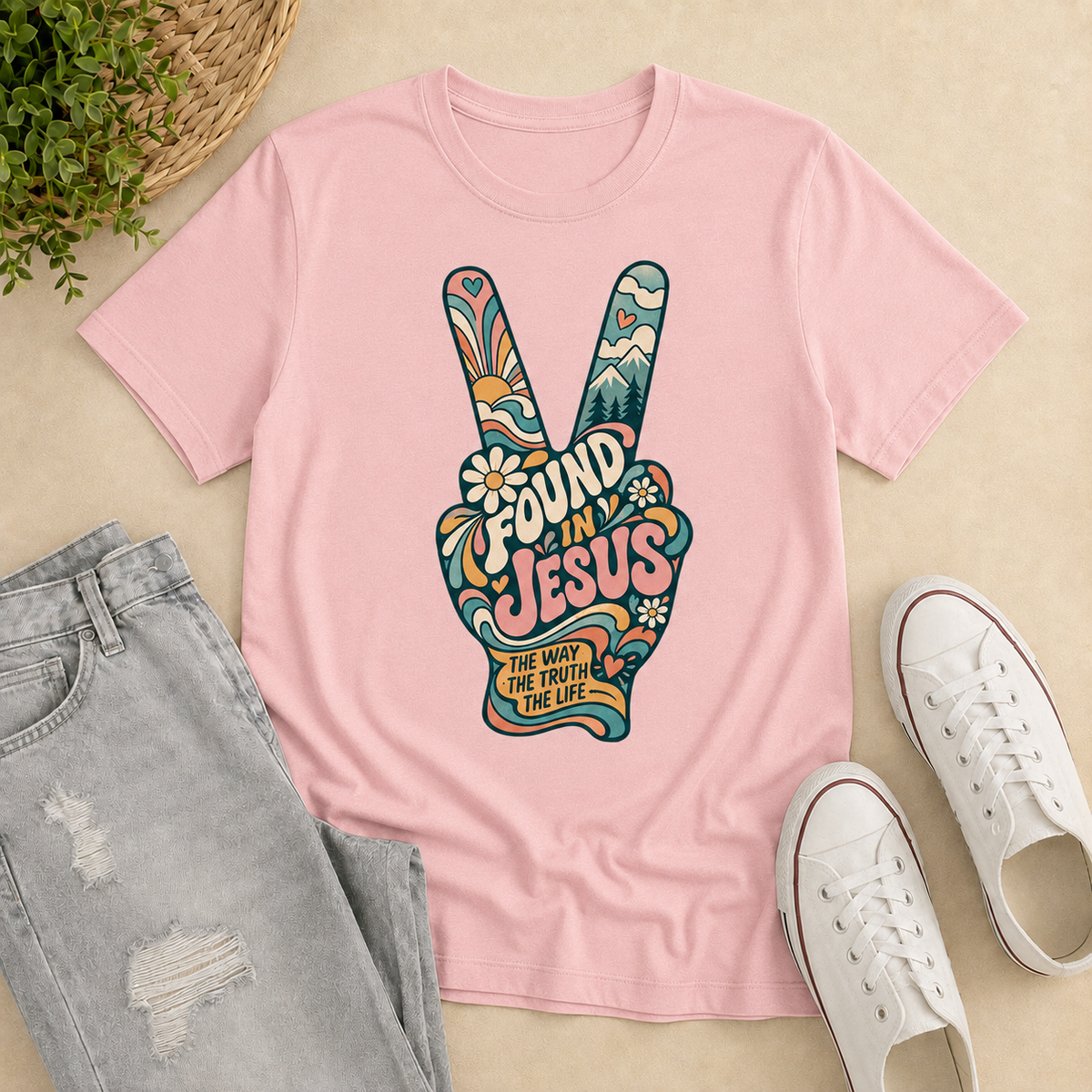 Found In Jesus, Gift For Christian | 2D Unisex T-shirt