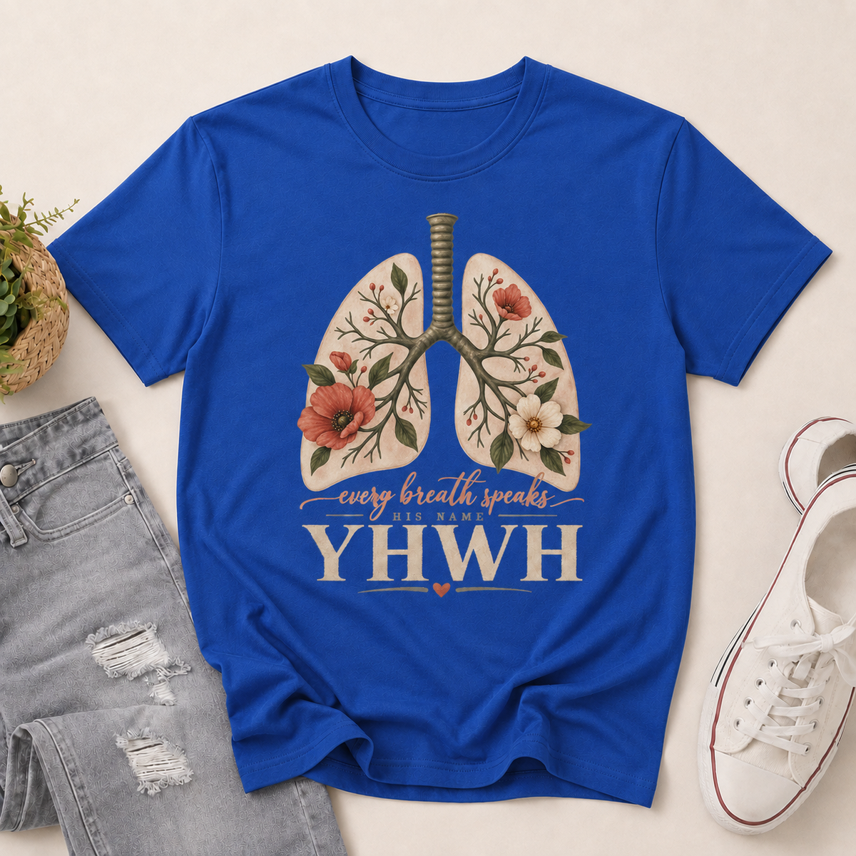 YAHWEH Our Very Breath Speaks His Name, Gift For Christian | 2D Unisex T-shirt