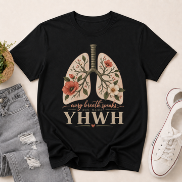YAHWEH Our Very Breath Speaks His Name, Gift For Christian | 2D Unisex T-shirt