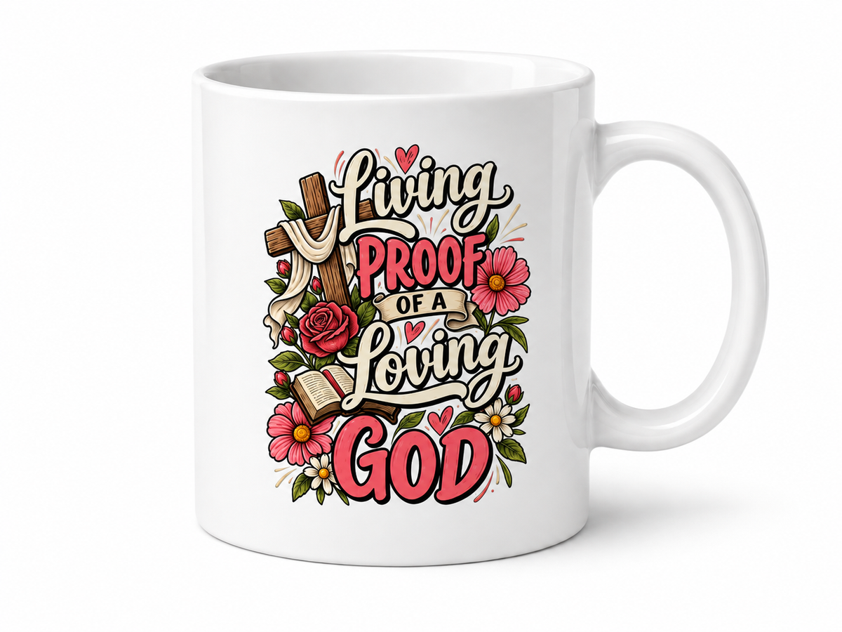 Living Proof Of A Loving God Jesus Coffe Mug Jesus Lovers Gifts