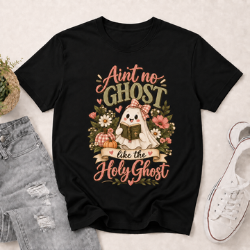 Ain't No Ghost Like The Holy Ghost Funny Halloween | 2D Unisex T-shirt